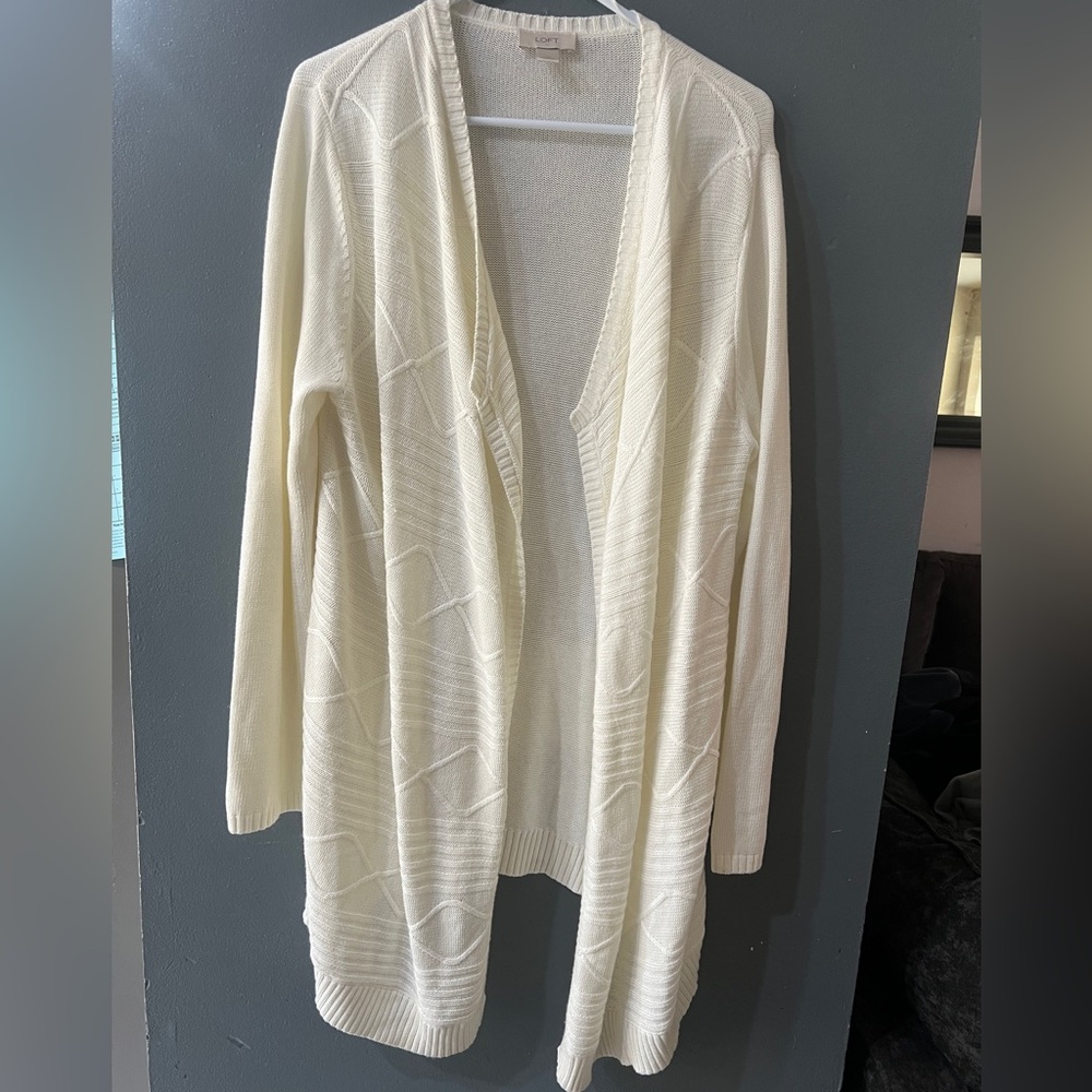 Loft ivory cardigan